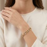 14 karaat bicolor gourmette schakelarmband