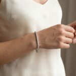 Wit gouden tennisarmband met zirkonia