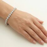 14 karaat zirkonia wit gouden armband