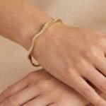 Gouden 14 karaat armband met zirkonia