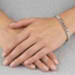 Wit gouden Christian slavenarmband met zirkonia