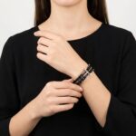 Leather and Steel Bracelet