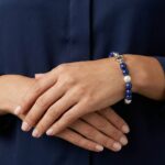 Armband met parels en lapis lazuli