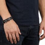 Leather and Steel Bracelet