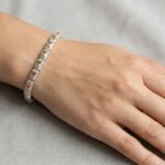 14 karaat gouden armband met zirkonia en citrien