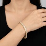 Gouden Christian armband met zirkonia