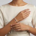 14 karaat gouden armband met zirkonia en citrien