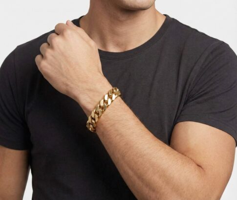 14 karaat gouden gourmette armband