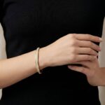 Geel gouden zirkonia slavenarmband