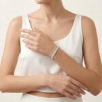 14 karaat zirkonia wit gouden armband