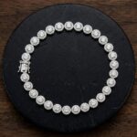 14 karaat zirkonia wit gouden armband