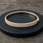 Geel gouden zirkonia slavenarmband