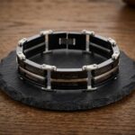 Leather and Steel Bracelet