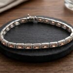 14 karaat gouden armband met zirkonia en citrien