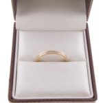 14 karaat rose gouden ring met zirkonia