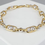 Bicolor armband bolletjes model