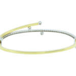 Bicolor slavenarmband met zirkonia