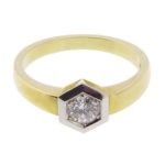 Christian bicolor gouden ring met briljant