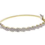 Geel gouden zirkonia schakelarmband