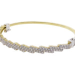 Geel gouden zirkonia schakelarmband