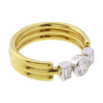 Gouden ring met diamant en briljant