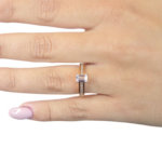 Rosé gouden ring met Swarovski zirconia