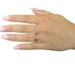 Rosé gouden ring met Swarovski zirconia