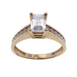 Rosé gouden ring met Swarovski zirconia