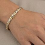 Gouden Christian bicolor schakelarmband