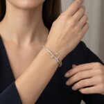 Bicolor slavenarmband met zirkonia