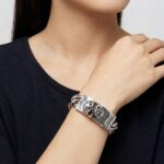 Zilveren armband met doodskop