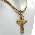 14 karaat bicolor gouden kruis