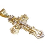 14 karaat bicolor gouden kruis