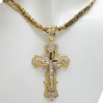 14 karaat bicolor gouden kruis
