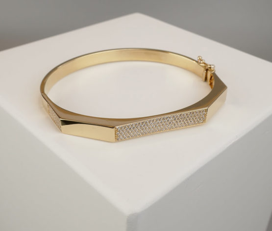 14 karaat geel gouden zirkonia armband