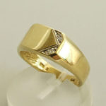 14 karaat gouden diamanten ring