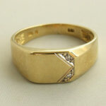 14 karaat gouden diamanten ring