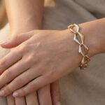 Tricolor gouden armband