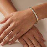 Bicolor schakelarmband speciaal motief