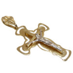 Bicolor gouden Jezus kruis