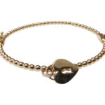Geel gouden armband met harten hanger