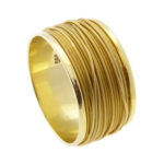 Gouden gevlochten draad ring