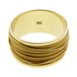Gouden gevlochten draad ring