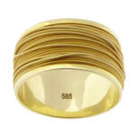 Gouden gevlochten draad ring