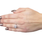 Occasion wit gouden ring met diamanten