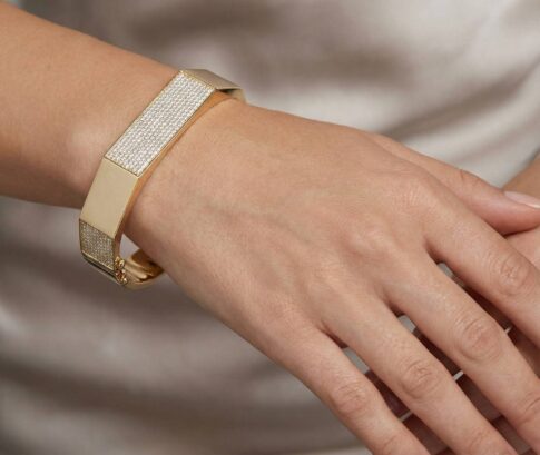 Gouden 14 karaat zirkonia armband