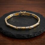 Bicolor schakelarmband speciaal motief