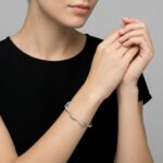 14 karaat wit gouden armband met zirkonia