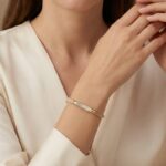 Geel gouden zirkonia armband
