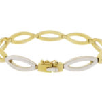 14 karaat bicolor Christian armband